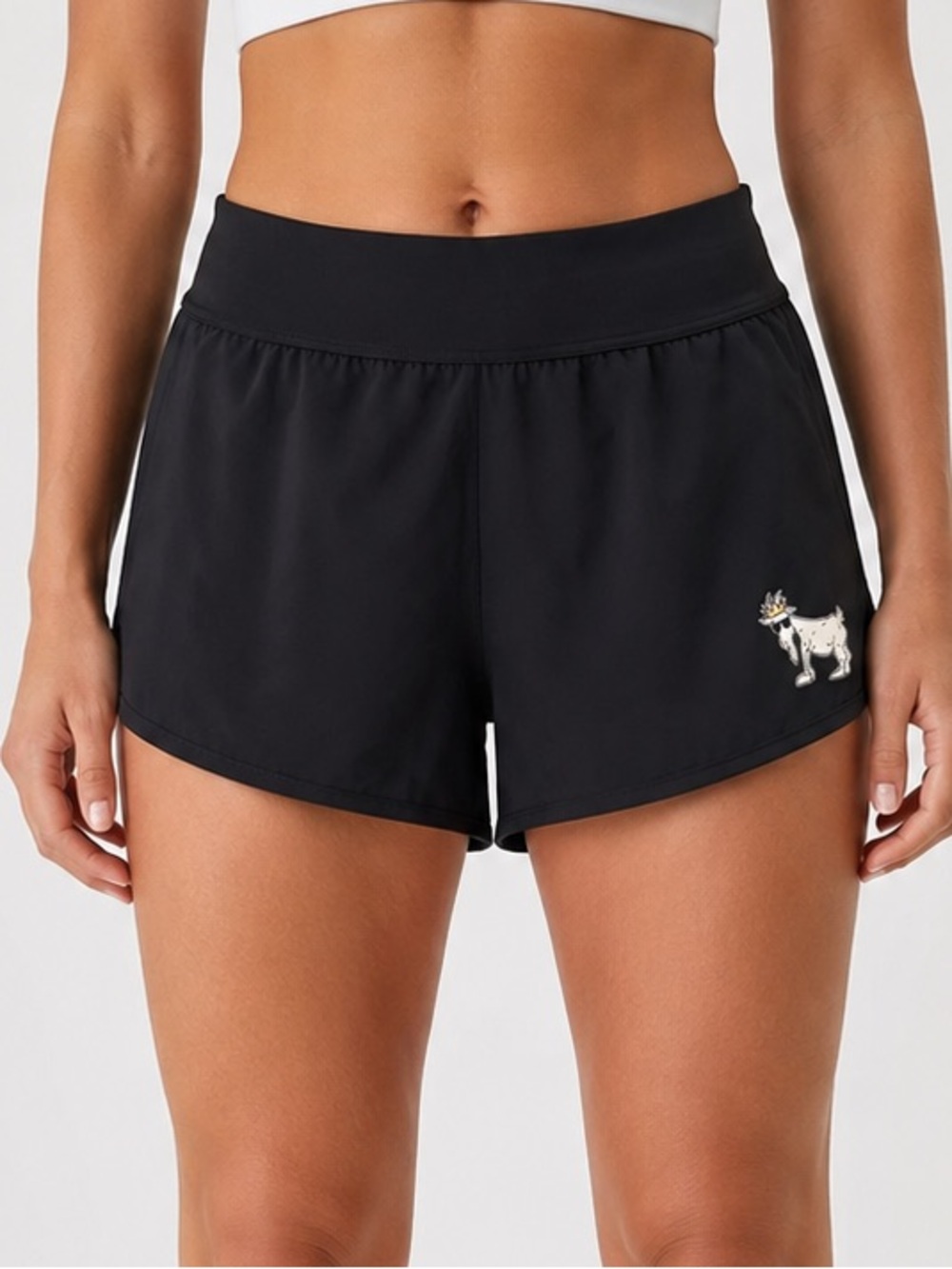GOAT USA Women’s Black Running athletic Shorts Built-In Liner size Medium NWT